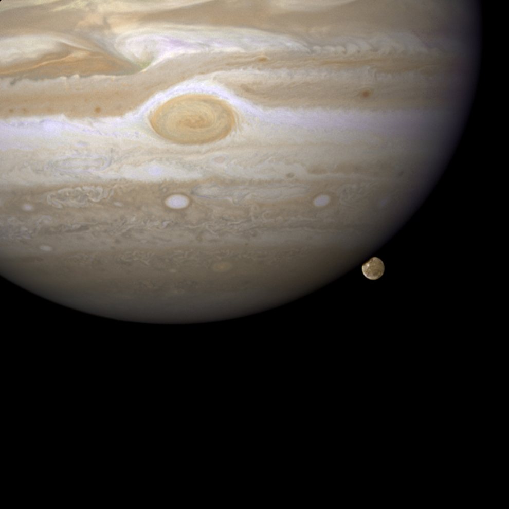 Jupiter - And a satellite moon Ganymede - HST_hubblejupitercallisto_990w