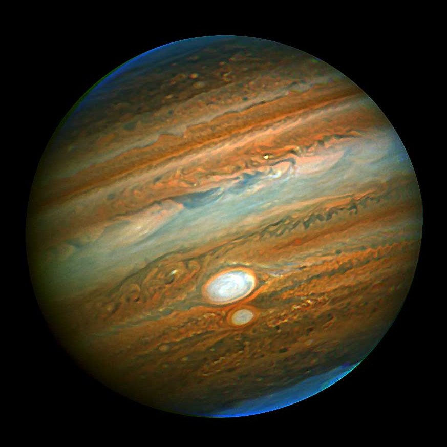 Jupiter - The largest planet in the Solar system and thus for the Gas Giants - HST Enhanced image_873w