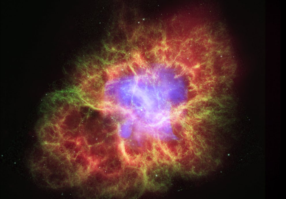 M1 - Crab Nebula_s10b_Supernova remnant +Chandra X-Ray in Taurus HST NASA ESA J. Hester & Loll (Arizina State Uni)+CXC+ASU_990w