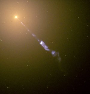 M87_jet_'65Meg-ly_HST-near-infra-red_Synchrotron-radiation-emission-5,000ly