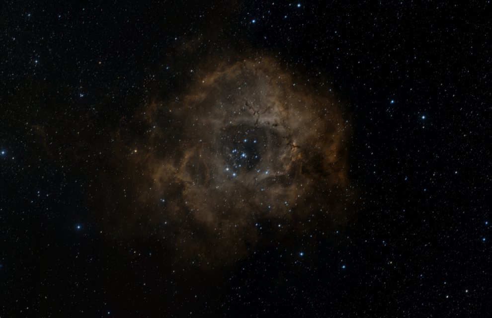 NGC2244 open cluster + Rosette Nebula in Monoceros - (No Filter) - DSS Consortium_02_990w