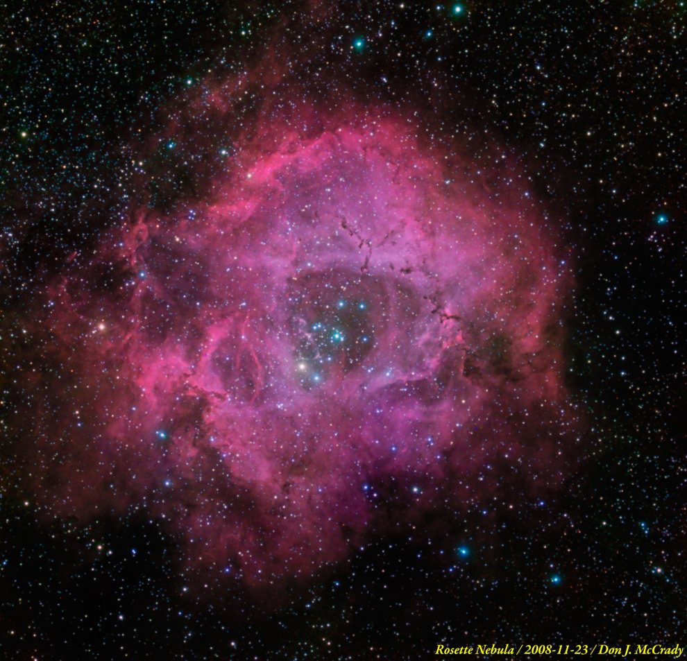 NGC2244 open cluster The Rosette Nebula in Monoceres (H-alpha)RGB - Don J McCrady_3064492448_7d91ee6da0_o_990w