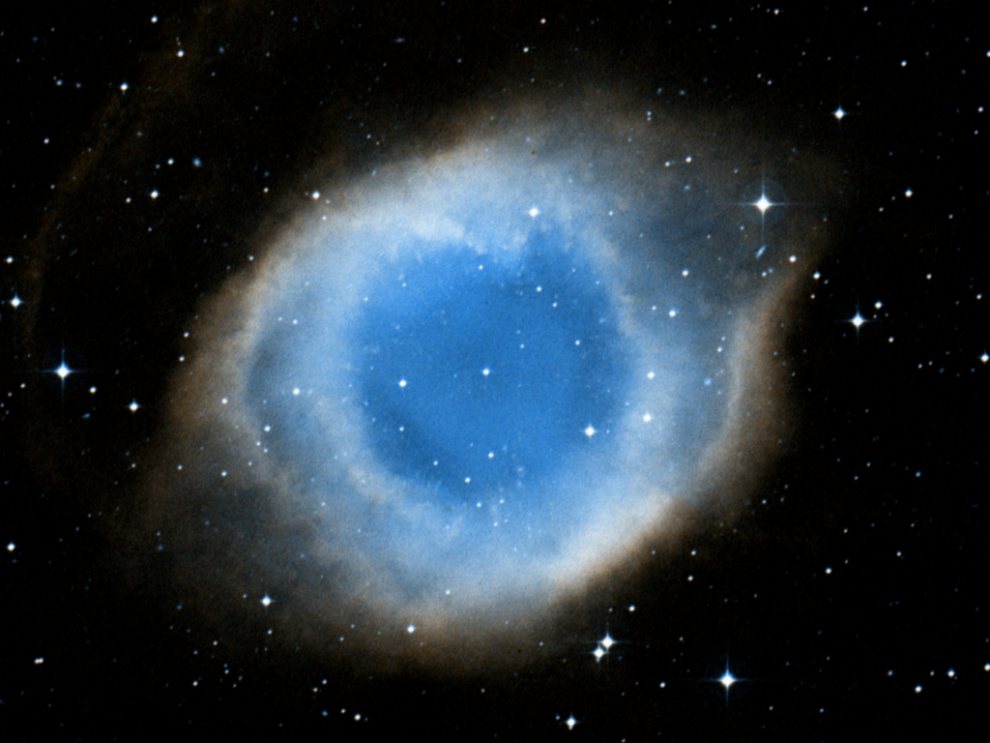 NGC7293 - Helix Planetary Nebula in Aquarious with white dwarf @700ly (unknown filter)_990w
