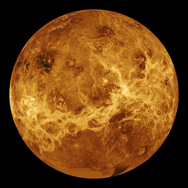 Venus - Global radar view of the surface imaged by the Magellan Orbiter (launch 04-05-1989) between 1990-1994_600w
