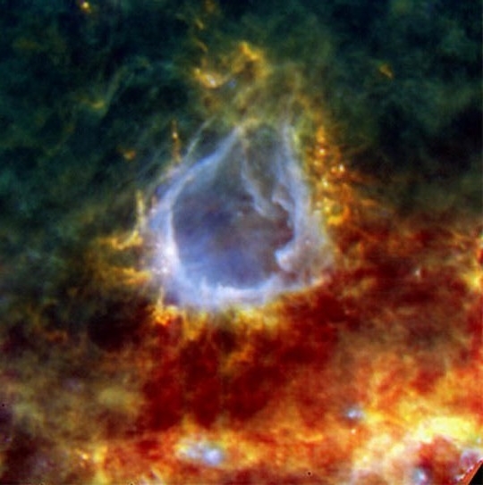 protostar_RCW120-Nebula_gas&dust-bubble_or_plasma-Birkeland-current-cable_Herschel-3.5m-ST-07May2010-infra-red_ESA,PACS,SPIRE,HOBYS-Cons_(inverted)543h