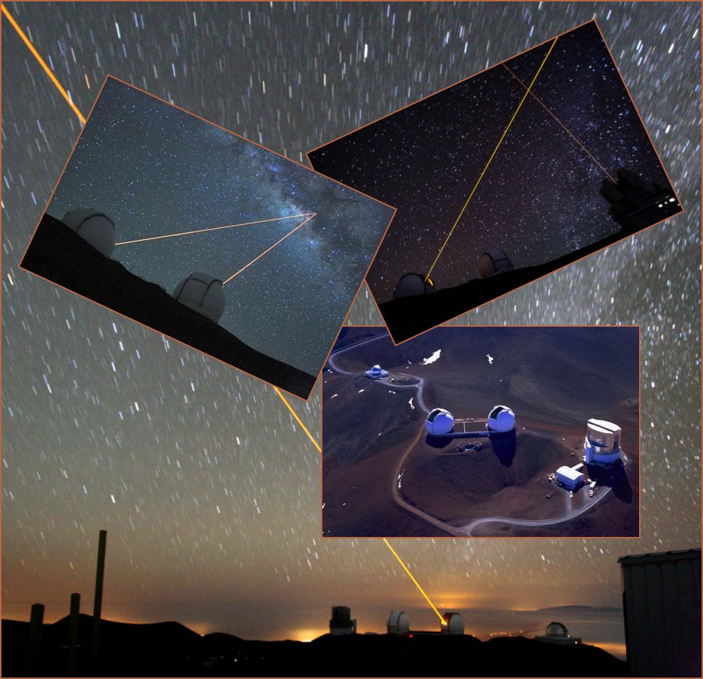 telop_Keck+Subaru-observatories_Mauna-Kea,Hawaii_Lasers-point-to-form-an-artificial-guide-star-for-the-adaptive-optics-systems_comp02b_990w