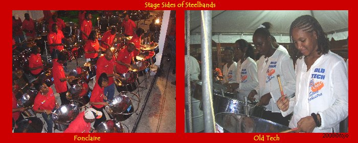 Steelbands Stage Sides - In Skiffle Bunch panyard San Fernando on Fathers Day 17th June 2007